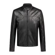 Leren jas Hugo Boss , Black , Heren