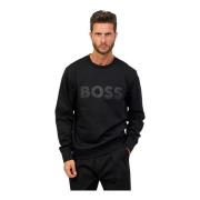 Sweaters Zwart Hugo Boss , Black , Heren