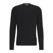 Regular Fit Kasjmier Trui in Zwart Hugo Boss , Black , Heren