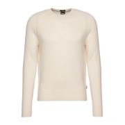 Regular Fit Puur Kasjmier Trui Hugo Boss , White , Heren