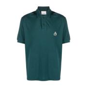 Groen Logo Polo Shirt Isabel Marant , Green , Heren