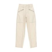 Straight Trousers Isabel Marant , Beige , Dames