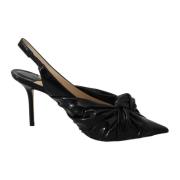 Nieuwe zwarte leren pumps met puntige neus Jimmy Choo , Black , Dames