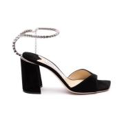 Zwarte Kristal Sandaal Jimmy Choo , Black , Dames