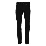 Slim-Fit Zwarte Denim Jeans John Richmond , Black , Heren