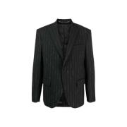 Gestreepte Single-Breasted Blazer John Richmond , Black , Heren