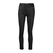 Tone-on-Tone Slim-Fit Jeans John Richmond , Black , Dames