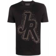JR Logo Applique T-Shirt John Richmond , Black , Heren