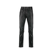 Slim-Fit Kunstleren Broek John Richmond , Black , Heren