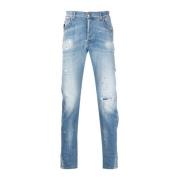 Heren Slim-Fit Vintage Denim Jeans John Richmond , Blue , Heren