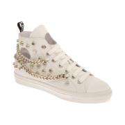 Studded Chain Enkellaarsjes John Richmond , White , Dames