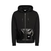 Zwarte Zip Sweatshirt - L Karl Lagerfeld , Black , Heren