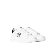 Witte Leren Sneakers Karl Lagerfeld , White , Heren