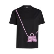Klassieke Crew Neck T-Shirt Karl Lagerfeld , Black , Dames