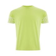 Geel Katoenen T-Shirt met Contrasterend Logo Kenzo , Yellow , Heren