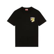 Korte Mouw Tiger Varsity T-Shirt Kenzo , Black , Dames