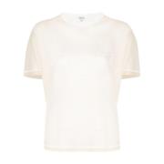 Mesh Gebreid Tiger Logo T-Shirt Kenzo , White , Dames