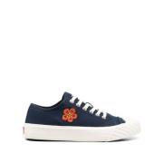 Marineblauwe Lage Sneakers met Boke Flower Motief Kenzo , Blue , Dames