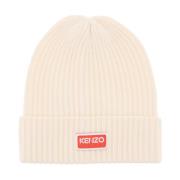 Geribbelde wollen beanie muts Kenzo , White , Heren