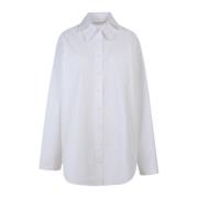 Stijlvolle Katoenen Overhemd met Dubbele Kraag Krizia , White , Dames