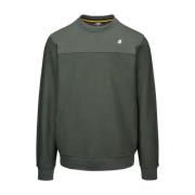 Comfortabele Katoenen Sweatshirt voor Heren K-Way , Green , Heren