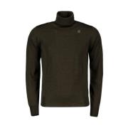 Merino Wol Henry Donkergroene Coltrui K-Way , Green , Heren