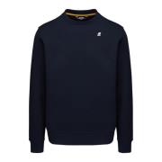 Blauwe Diepte Fleece Trui K-Way , Blue , Heren