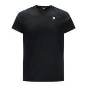 Stijlvol Zwart T-Shirt voor Mannen K-Way , Black , Heren