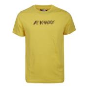 T-Shirt, Klassieke Stijl K-Way , Yellow , Heren