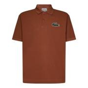 Copper Ss23 Unisex T-Shirts Polos Lacoste , Brown , Heren