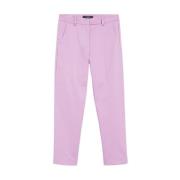 Stretch satijnen broek Max Mara , Purple , Dames