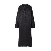 Zwarte Alpacajas met Damastborduursel Max Mara , Black , Dames