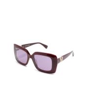 Bruin/Havana Zonnebril Max Mara , Purple , Dames