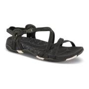 Flat Sandals Merrell , Black , Dames