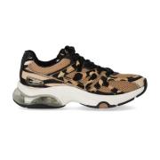 Dierenprint Leren Sneaker Michael Kors , Beige , Dames