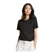 T-shirt met geborduurd logo Michael Kors , Black , Dames