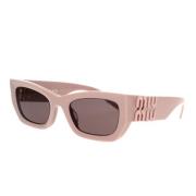 Stijlvolle Oversized Zonnebril Miu Miu , Pink , Dames