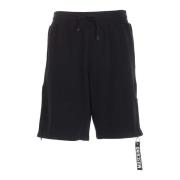 Zwarte Bermuda Shorts met Ritssluiting Moschino , Black , Heren