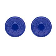 Blauwe Knoopvormige Clip Oorbellen Moschino , Blue , Dames