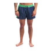 Gedrukte nylon strandboxer Moschino , Blue , Heren