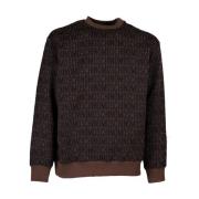 Bruine Allover Print Sweatshirt Moschino , Brown , Heren
