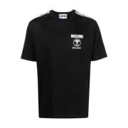 Comfortabel Katoenen T-Shirt Moschino , Black , Heren