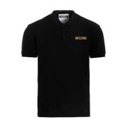 Klassiek Polo Shirt Moschino , Black , Heren
