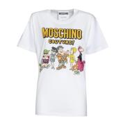 The Flinstones Over Tshirt Moschino , White , Dames