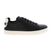 Zwarte Leren Teddy Bear Sneakers Moschino , Black , Dames