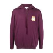 Mulberry Teddy-Bear Wollen Hoodie voor Heren Moschino , Red , Heren