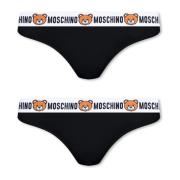 Merkstring 2-pack Moschino , Black , Dames