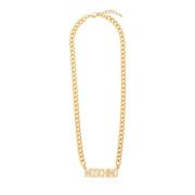 Logo ketting Moschino , Yellow , Dames