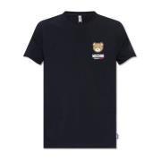 T-shirt met logo Moschino , Black , Heren