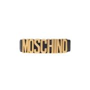 Riem met logo Moschino , Black , Dames